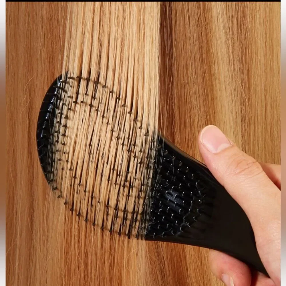 Glitter Handle Tangle Comb Shower HairBrush Detangler Salon Styling Tamer Tool